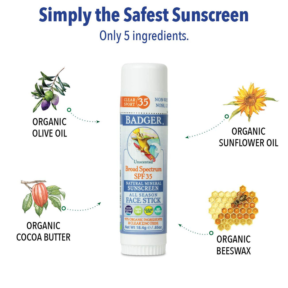 Badger travel size sunscreen set fits TSA guidelines.