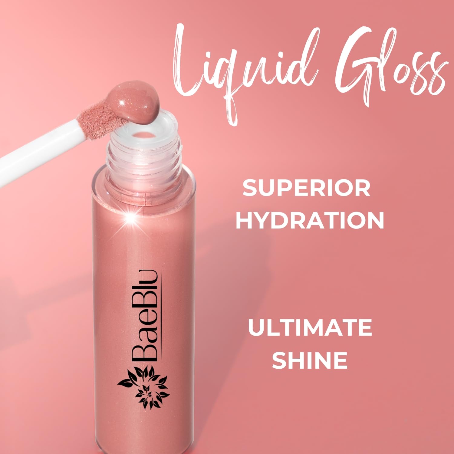 Coconut oil and shea butter in BaeBlu gloss provide daily moisture.
