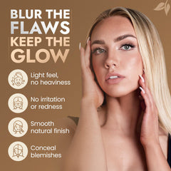 Skin swatch of Instafame foundation blending naturally