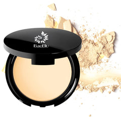 BaeBlu Organic Setting Powder Invisible Banana compact for a natural matte finish