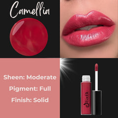 BaeBlu lip gloss ingredients close-up shows organic, USA-made quality.