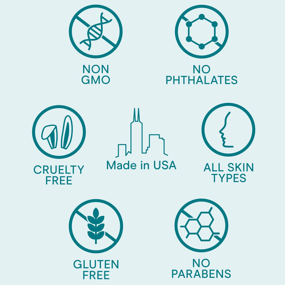 Baebody green tea icon suggests soothing properties for sensitive skin.
