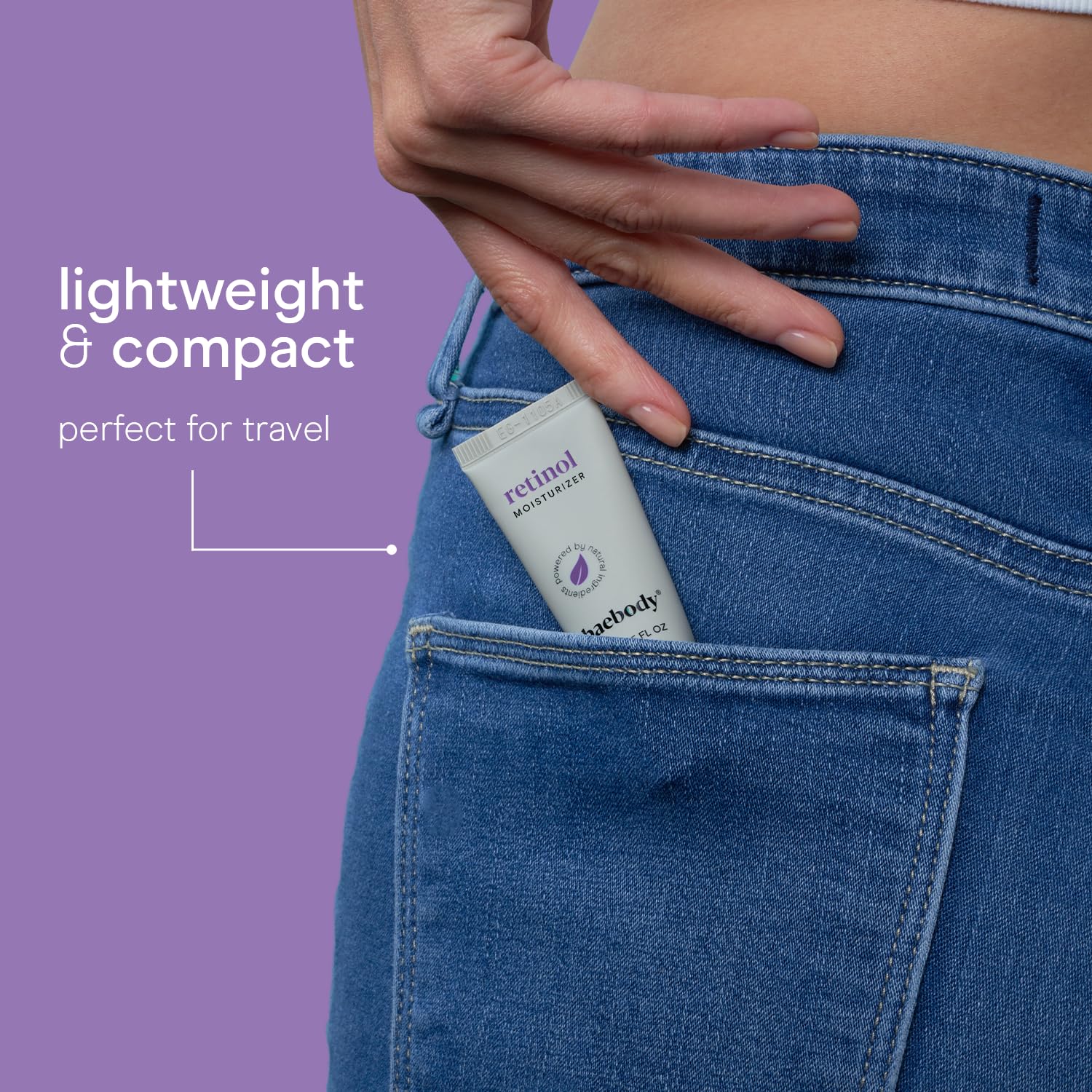 Baebody retinol cream applying on face demonstrates daily wrinkle care.