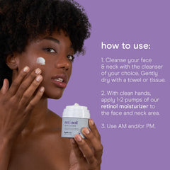 Baebody retinol cream being applied to facial skin for renewal