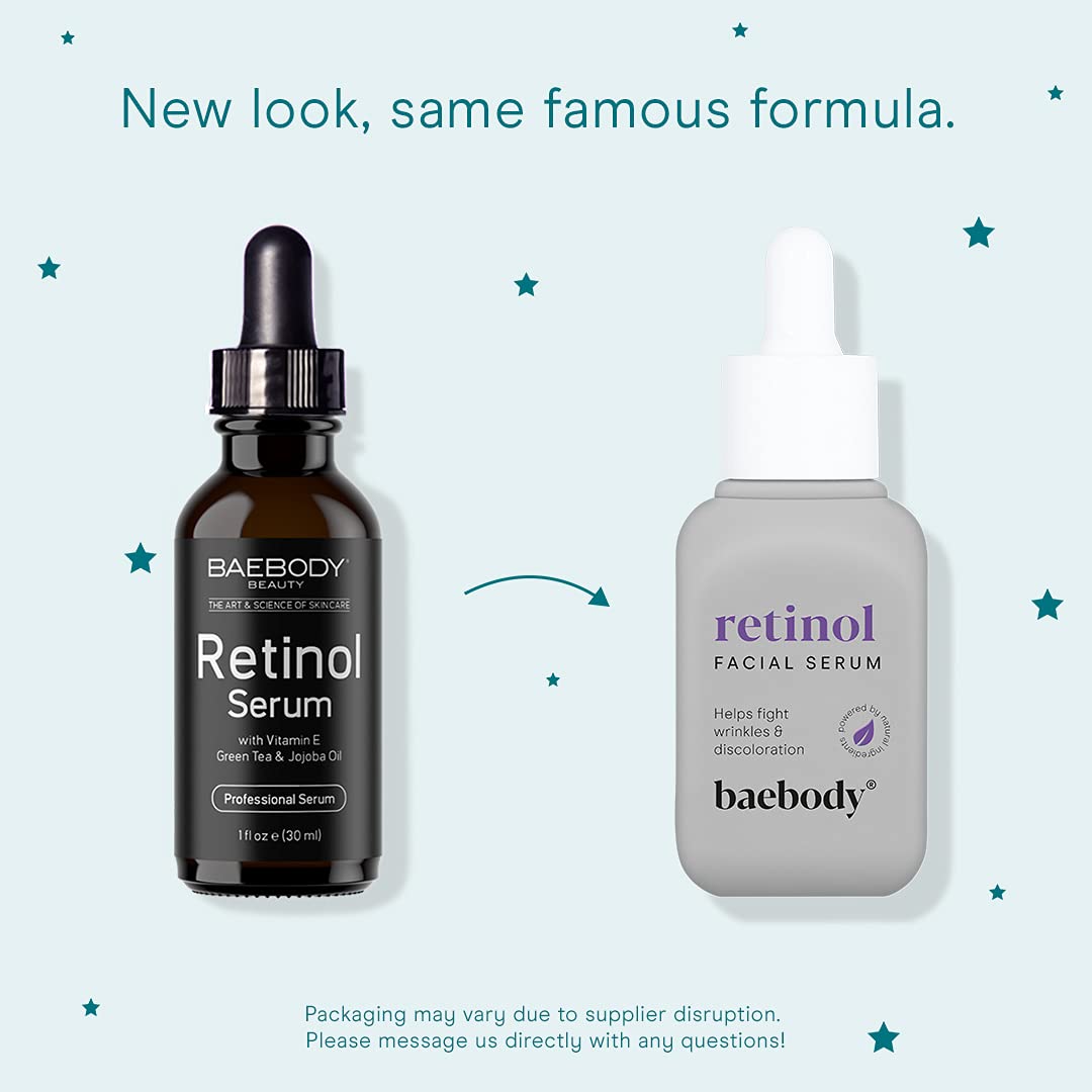 Baebody Retinol Serum application pump enabling smooth nightly use.