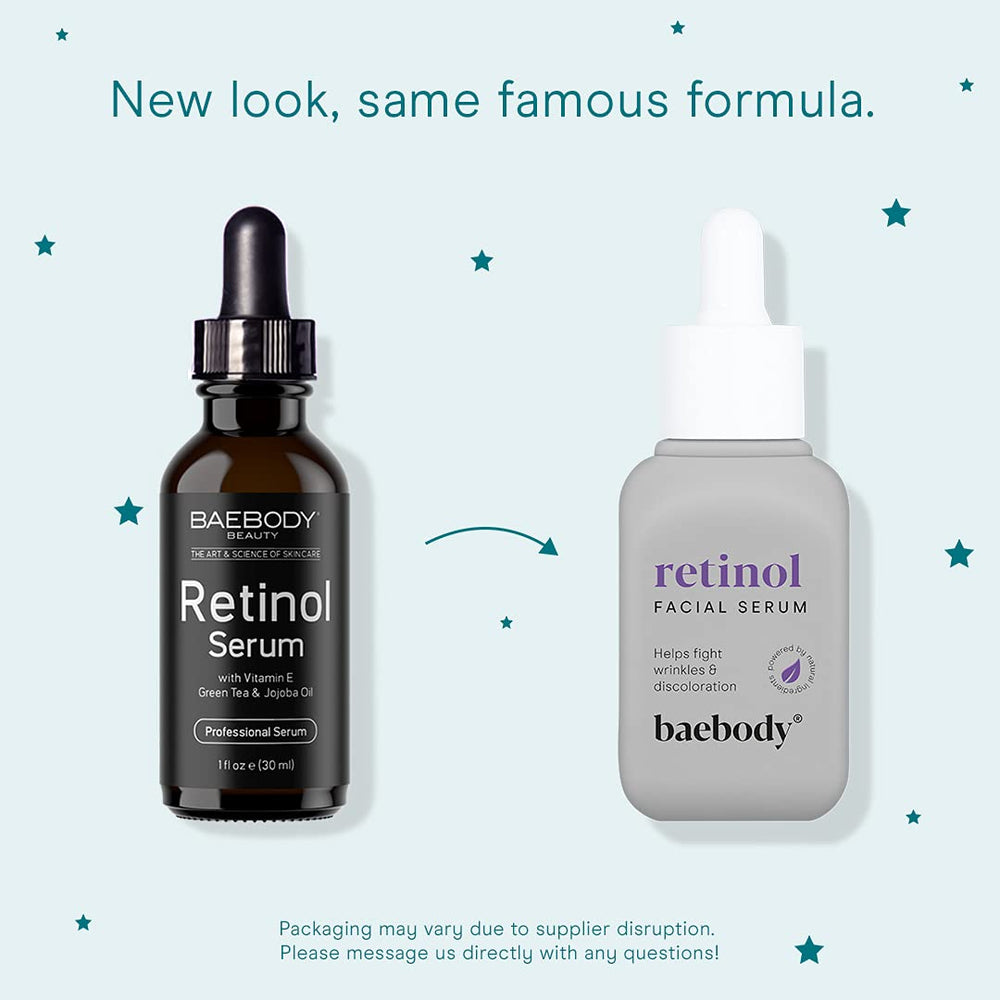 Baebody Retinol Serum application pump enabling smooth nightly use.