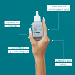 Baebody Retinol Serum jojoba-oil texture provides gentle hydration.