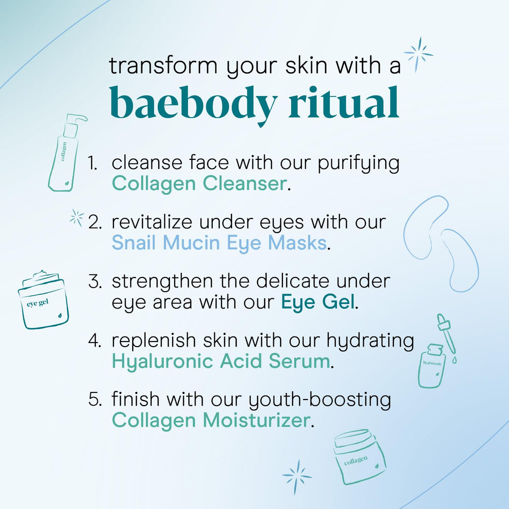 Baebody Snail Mucin Under Eye Patches suitable for all skin types.