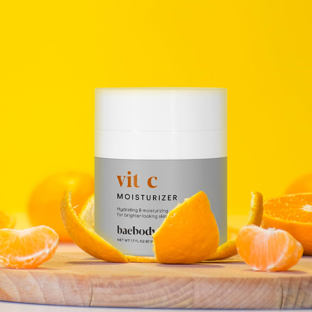 Baebody Vitamin C cream application scene for daily morning skincare