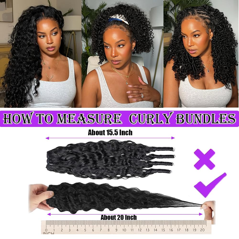 BAFUWIG Burmese Curly Bundles natural black shade for seamless blending.