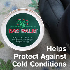 Bag Balm on dry hands delivers long-lasting moisturization and protection.