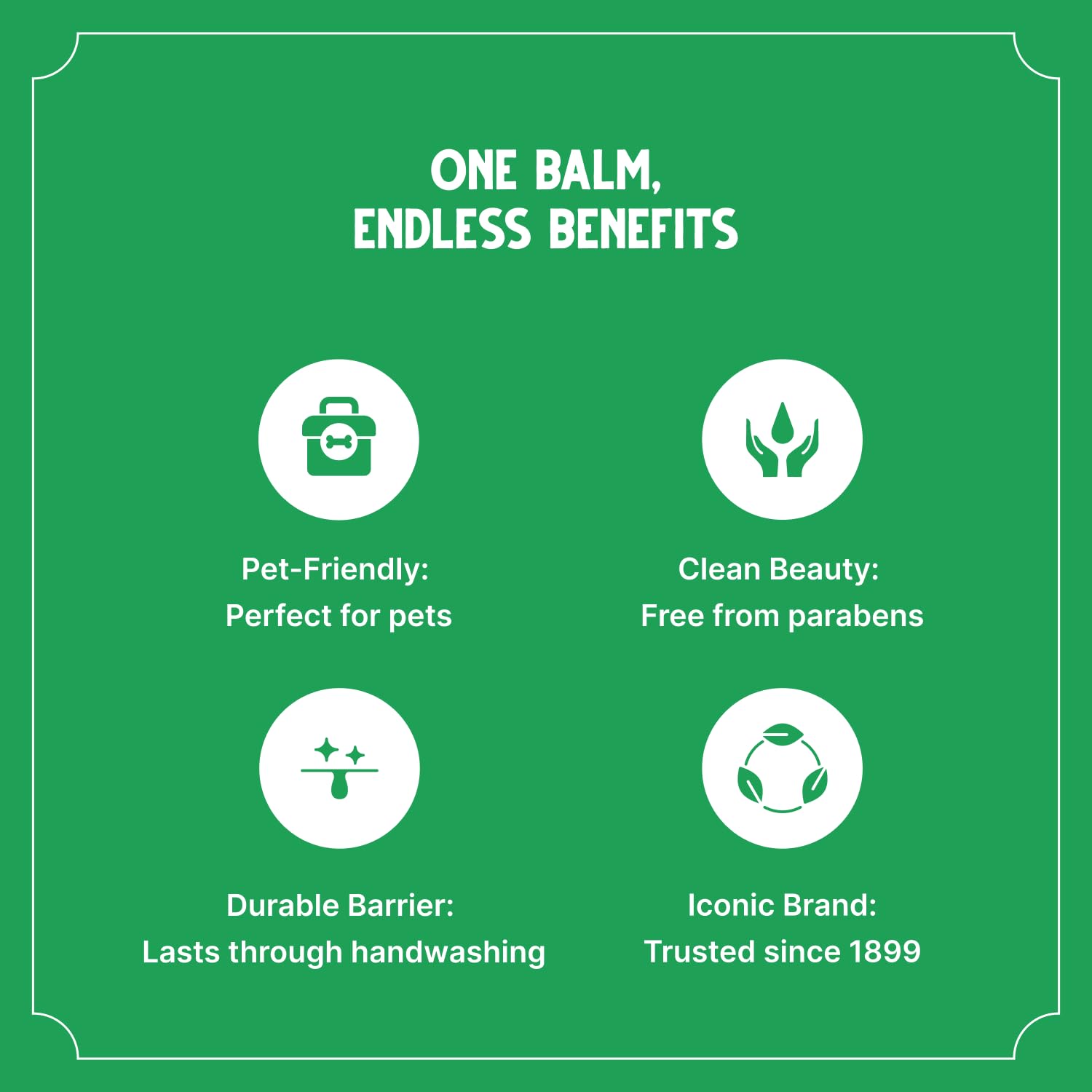 Bag Balm label highlights fragrance-free formula and simple ingredients.