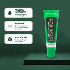 Bag Balm ingredients include lanolin and petrolatum for gentle moisture and softness.
