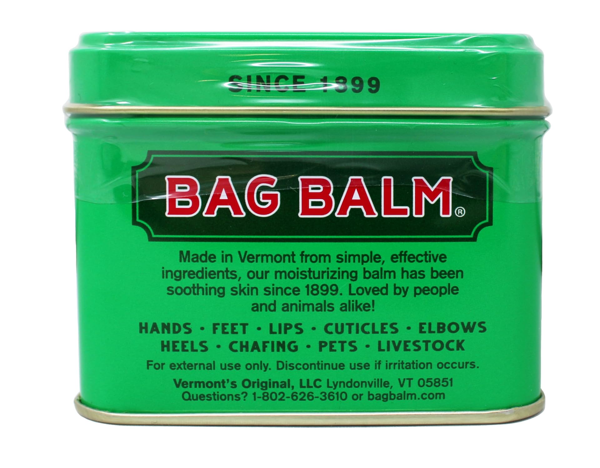 Bag Balm lips and cuticles care close-up for conditioning.