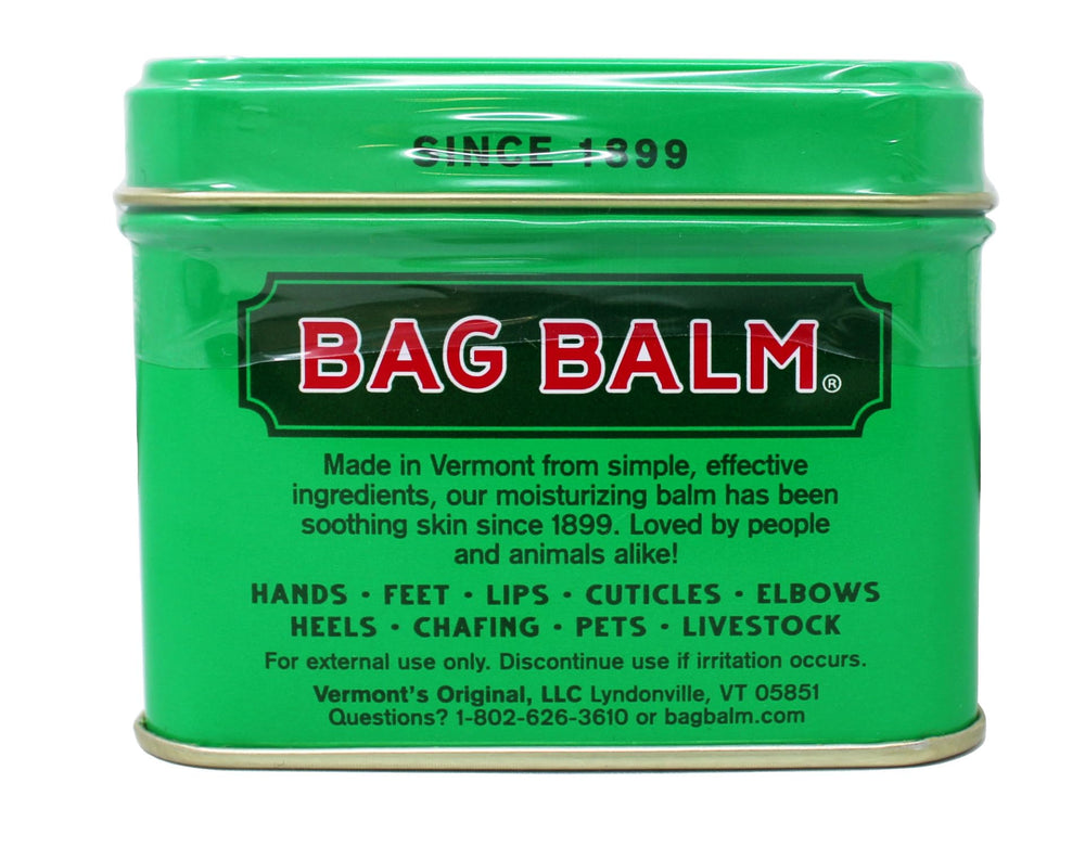 Bag Balm lips and cuticles care close-up for conditioning.