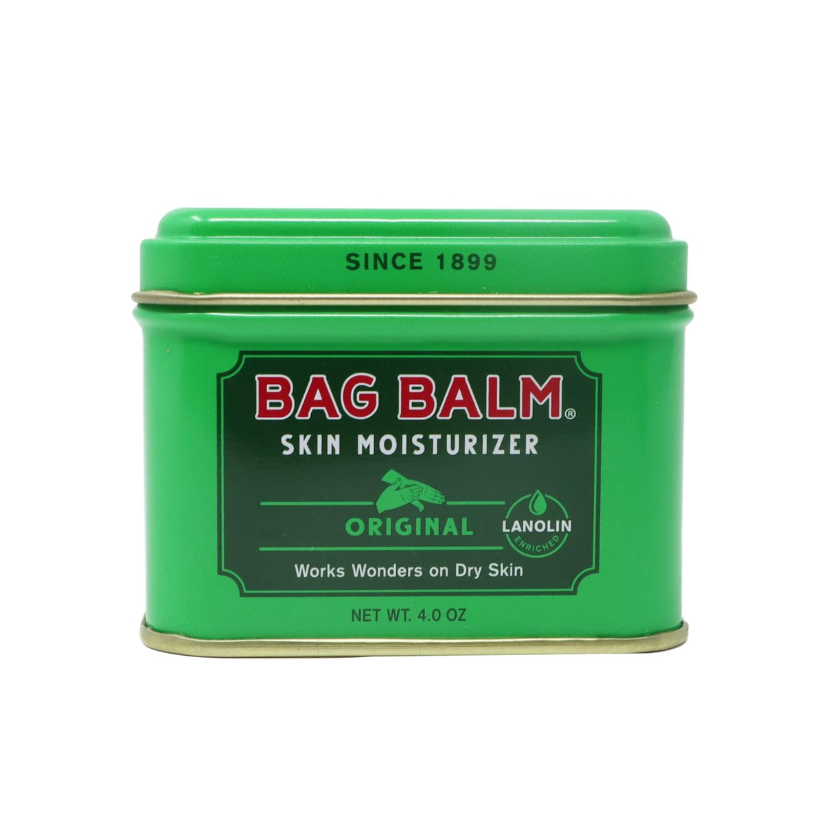 Bag Balm Original Skin Moisturizer tin shown for versatile full-body hydration