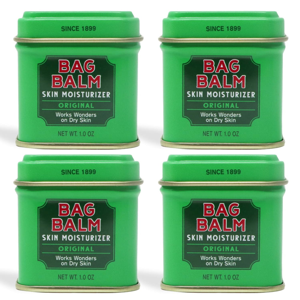 Bag Balm Vermont Original Ointment 1oz tin close-up for travel-friendly skin care.