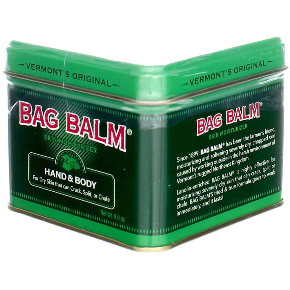 Bag Balm vintage ad-inspired display highlighting its Vermont heritage and enduring appeal