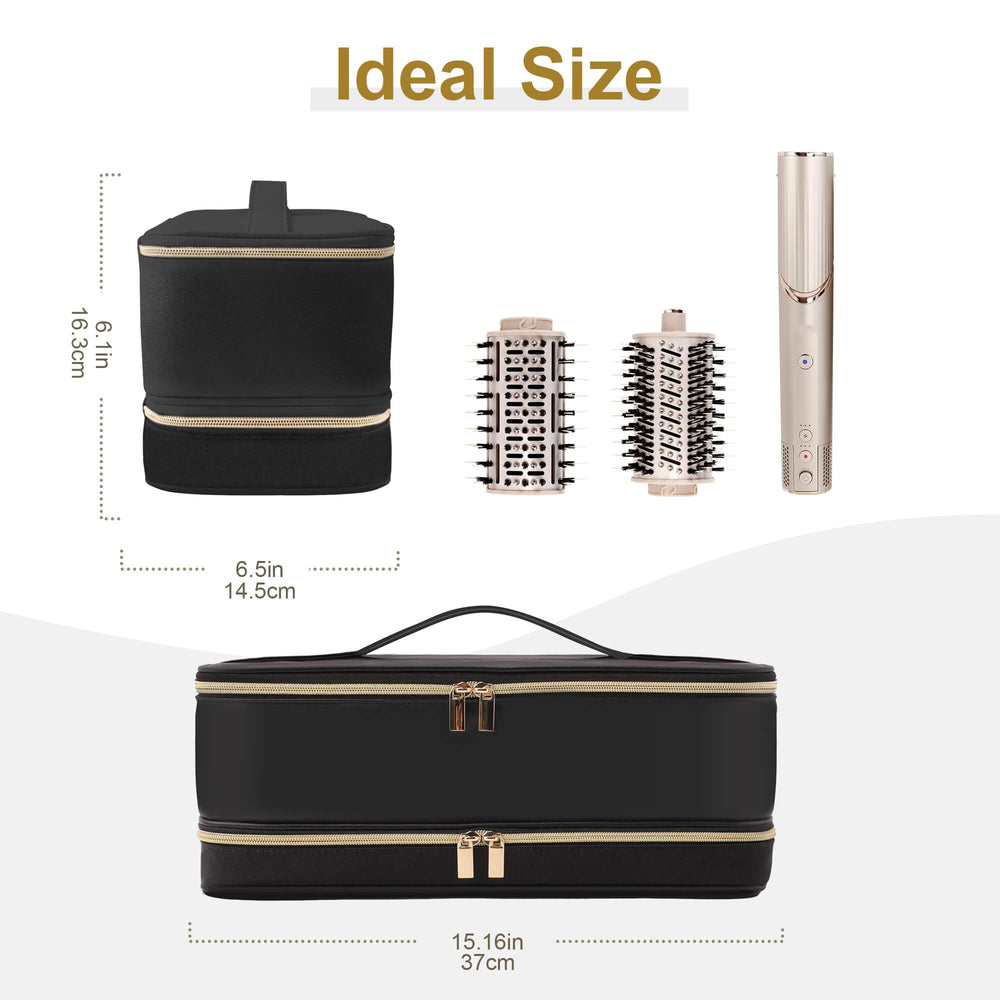 BAGCRAZY Dyson Airwrap travel case compact-dimensions fits in luggage or backpack.