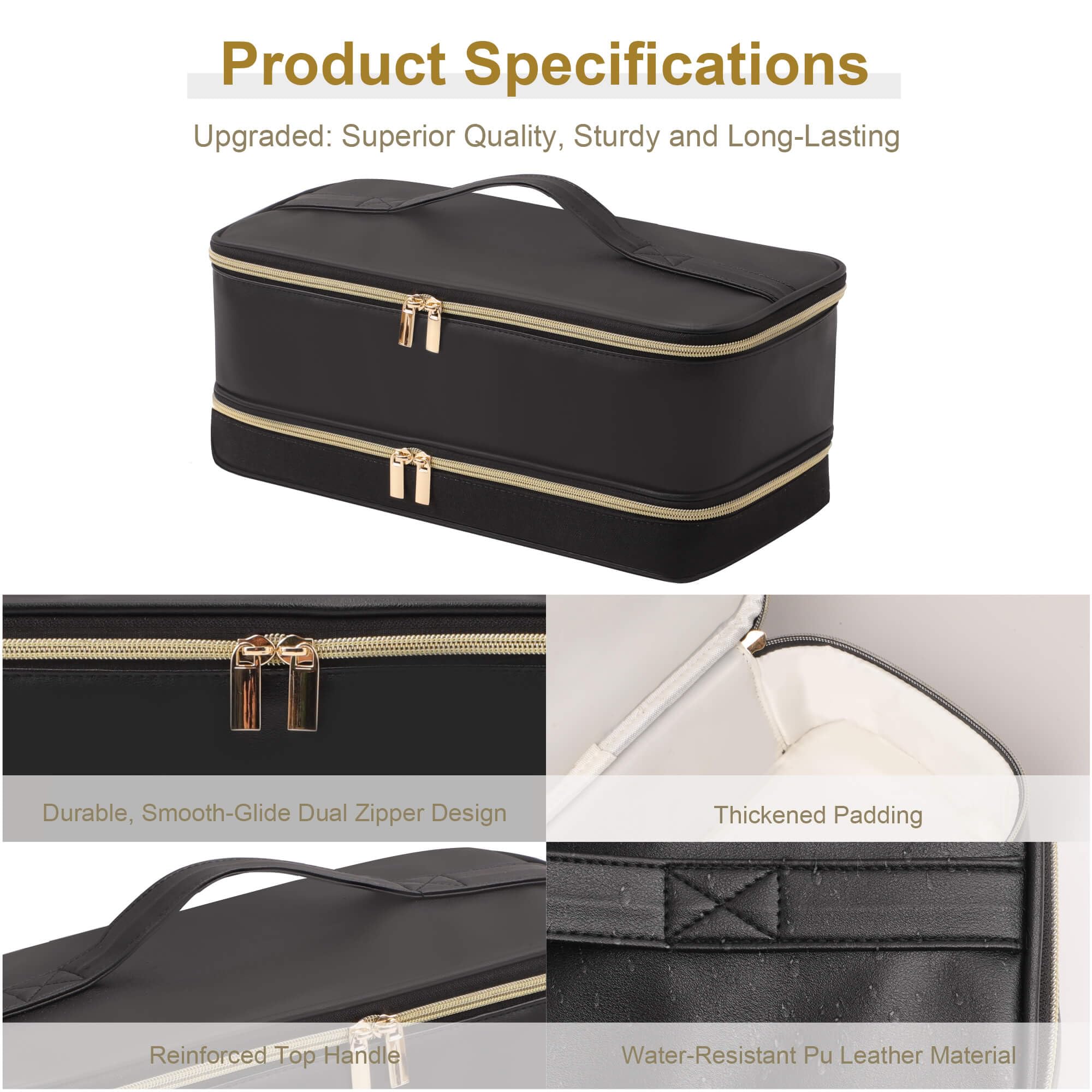 BAGCRAZY Dyson Airwrap travel case interior-attachments speeds setup on the go.