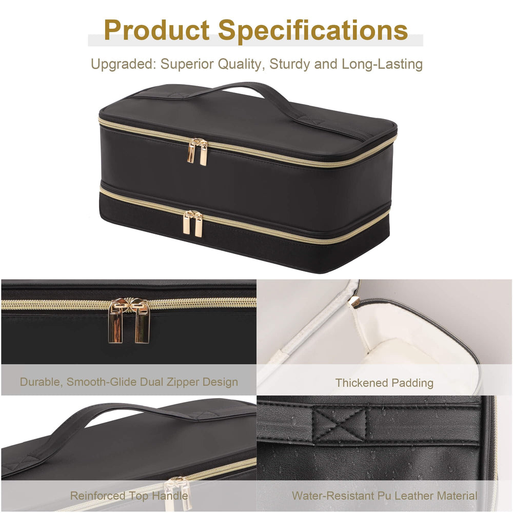 BAGCRAZY Dyson Airwrap travel case interior-attachments speeds setup on the go.