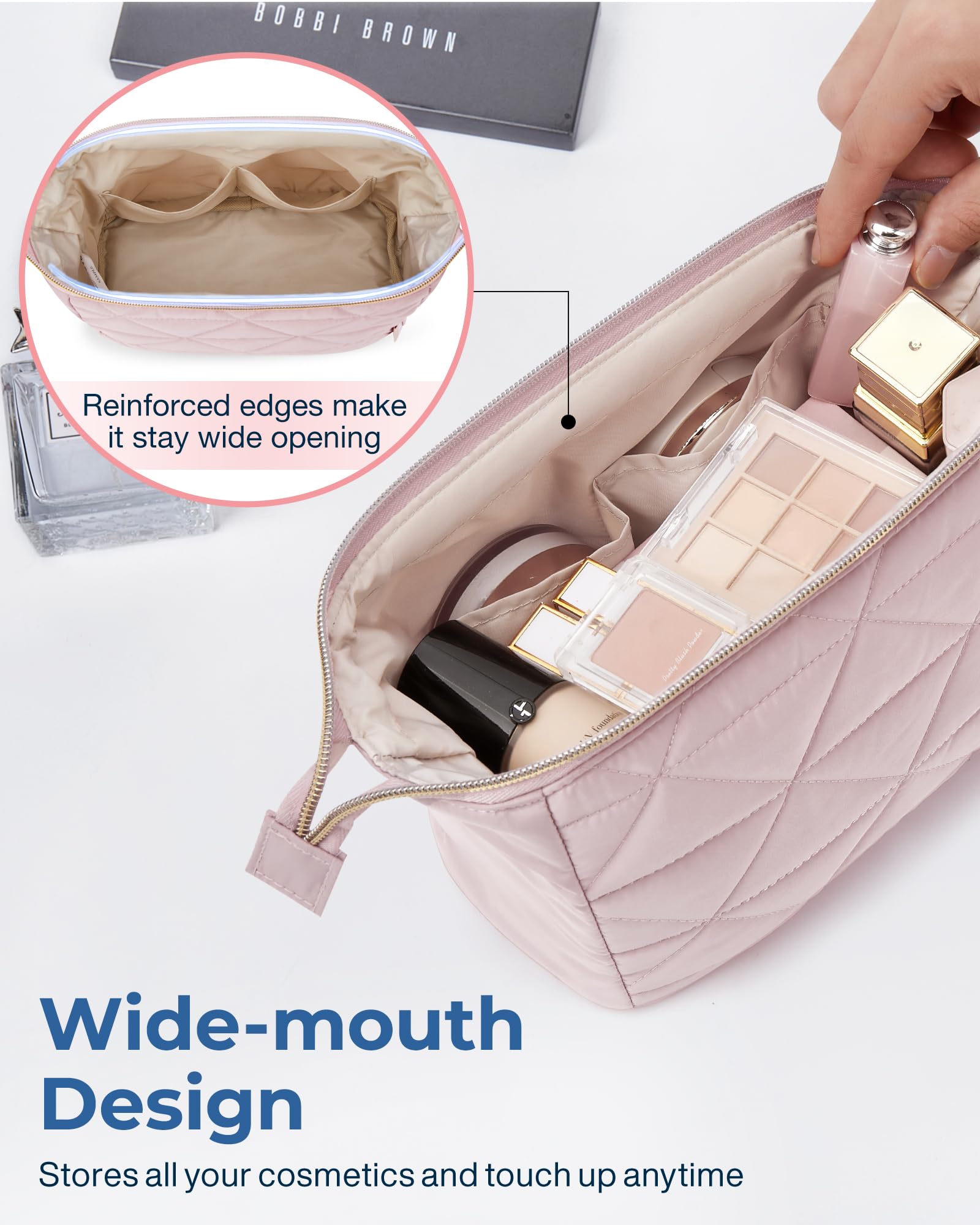 BAGSMART easy-clean PVC pocket for quick maintenance after travel