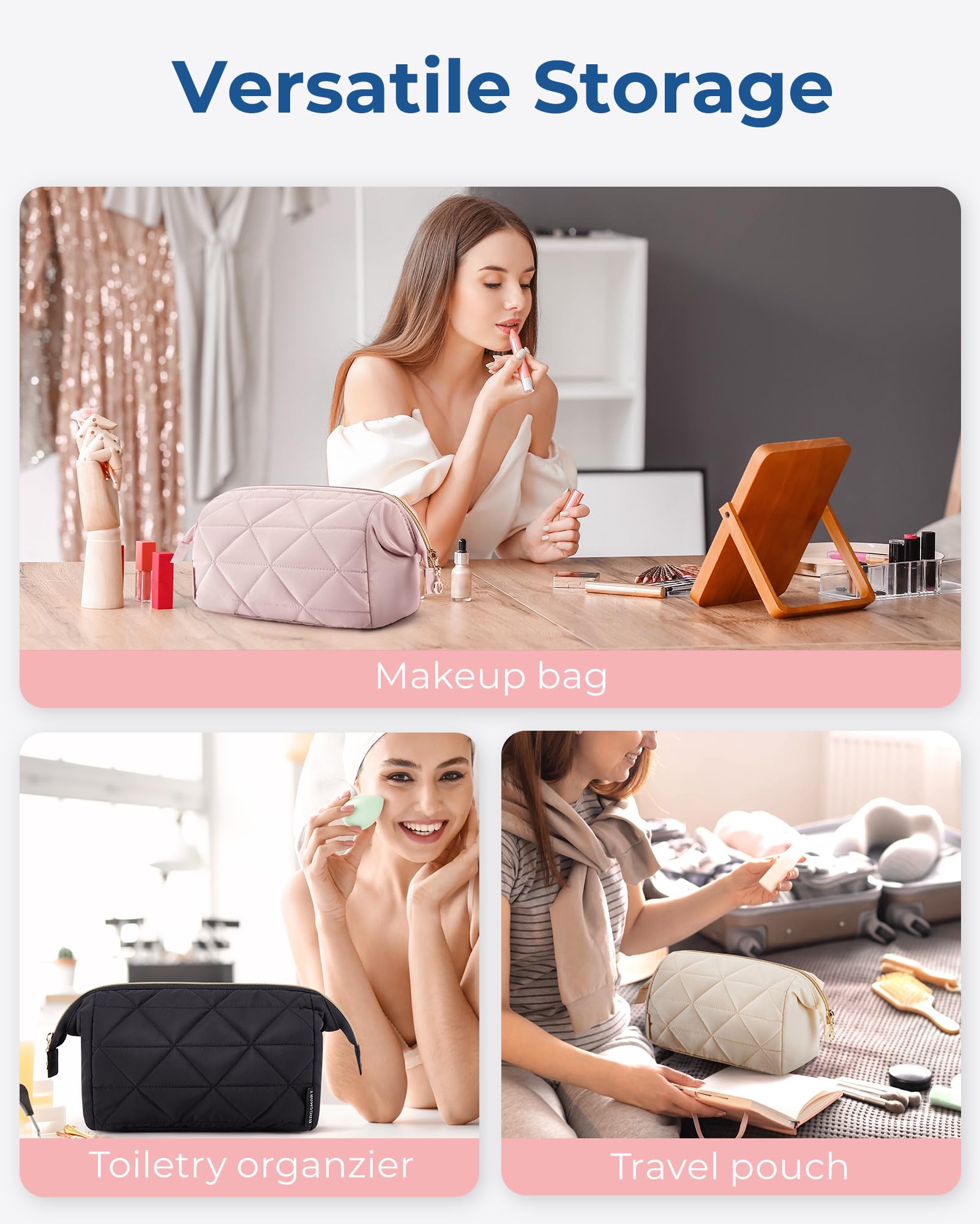 BAGSMART travel-ready makeup bag as a gift idea for special occasions