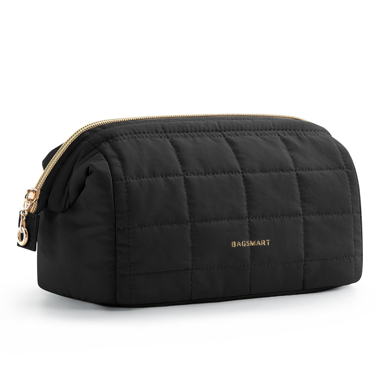 BAGSMART makeup bag with wide opening for fast access to cosmetics