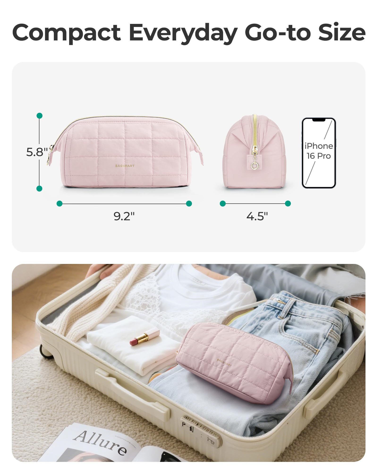 BAGSMART multi-functional purse organizer doubles as travel and daily bag