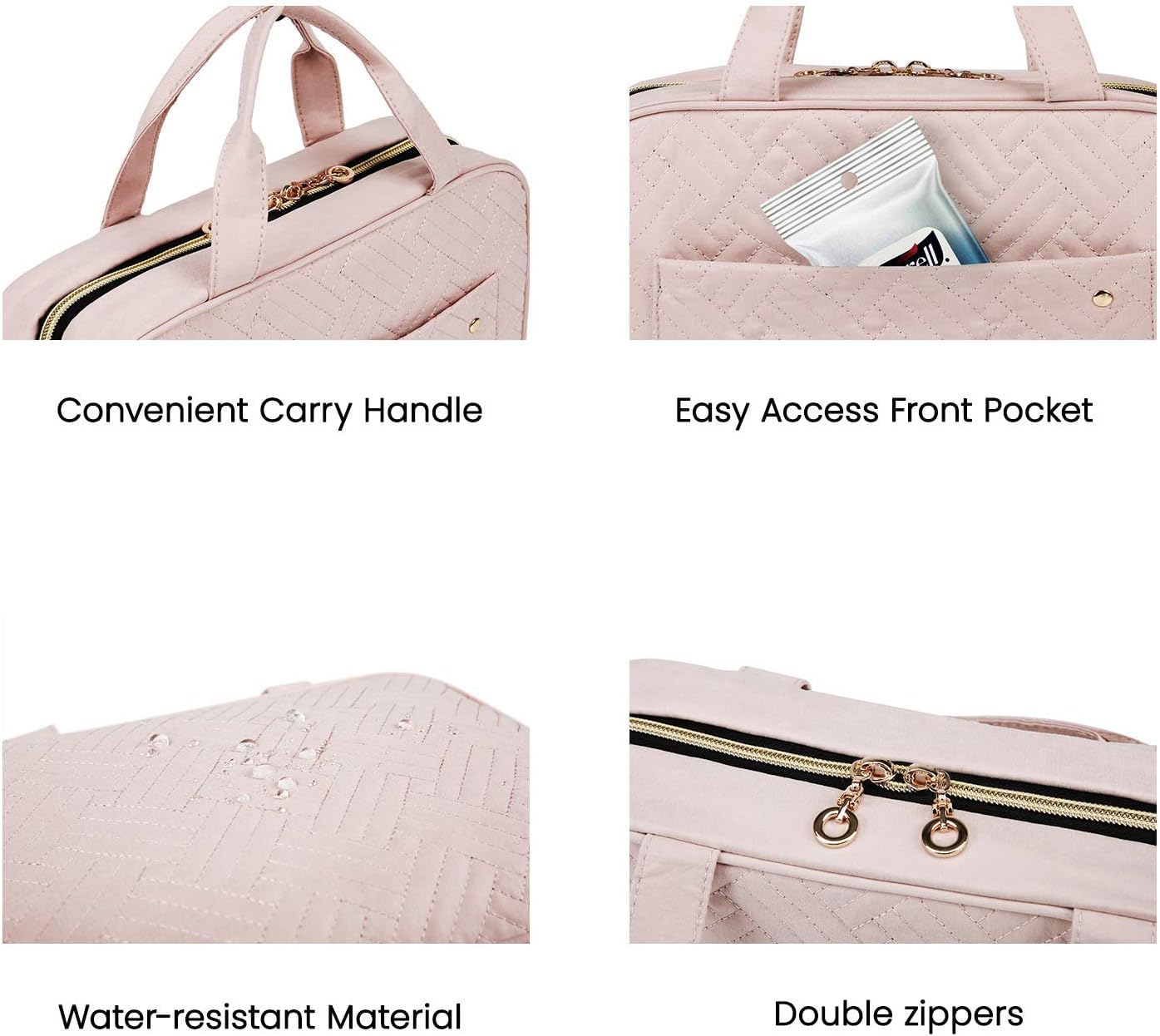 BAGSMART toiletry bag made from water-resistant fabric for travel protection