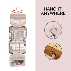 BAGSMART toiletry organizer with four compartments for separate items.