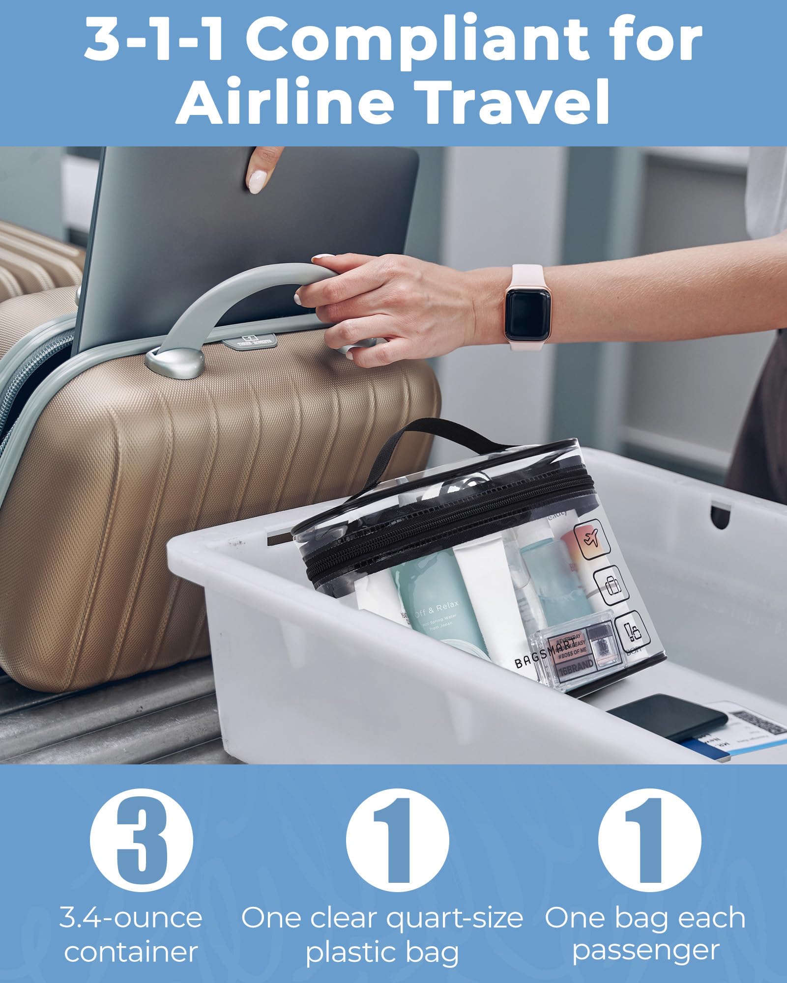 BAGSMART green two-pack offers versatile travel organization for essentials.