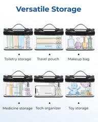 BAGSMART waterproof PVC material keeps contents protected and easy to wipe clean.