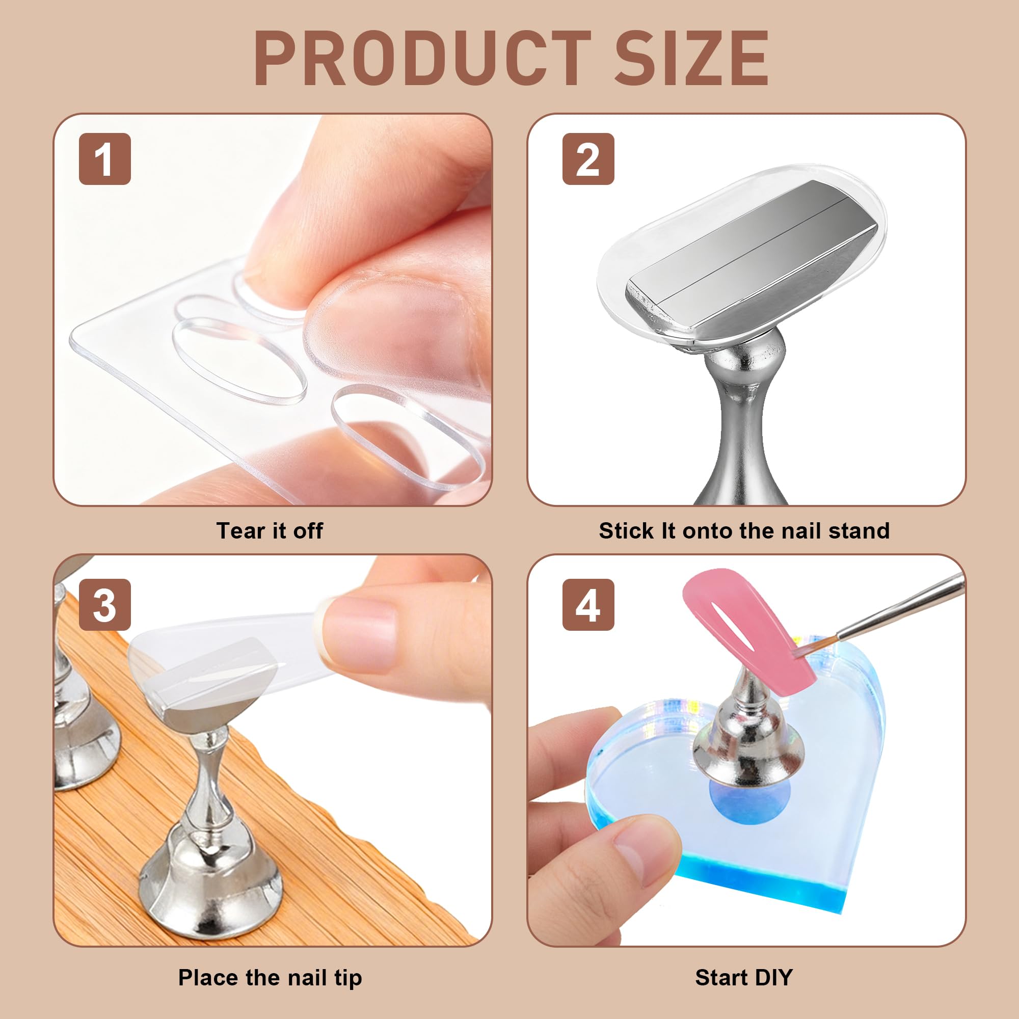 BagTeck pinky-focused nail stands designed for smaller nails display.