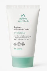 Bagues Natura Sweet Herb Invisible Deodorant Cream bottle for 48-hour alcohol-free freshness.