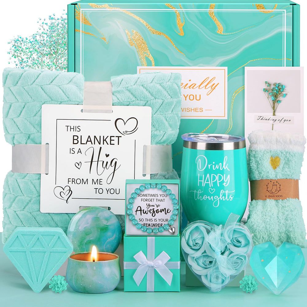 Baicai birthday gift basket for women with spa essentials for self-care.