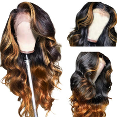 BAIICS 360 lace front wig with human hair and natural hairline for versatile styling.