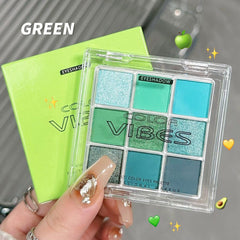 BAISEN DIARY Avocado Green Eyeshadow Palette matte shades close-up for seamless blending