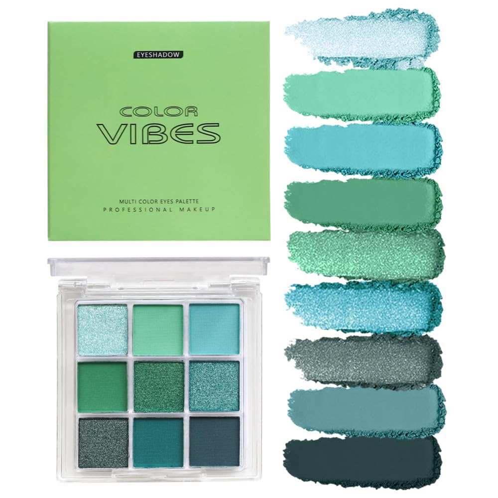 BAISEN DIARY Avocado Green Eyeshadow Palette closed for on-the-go color