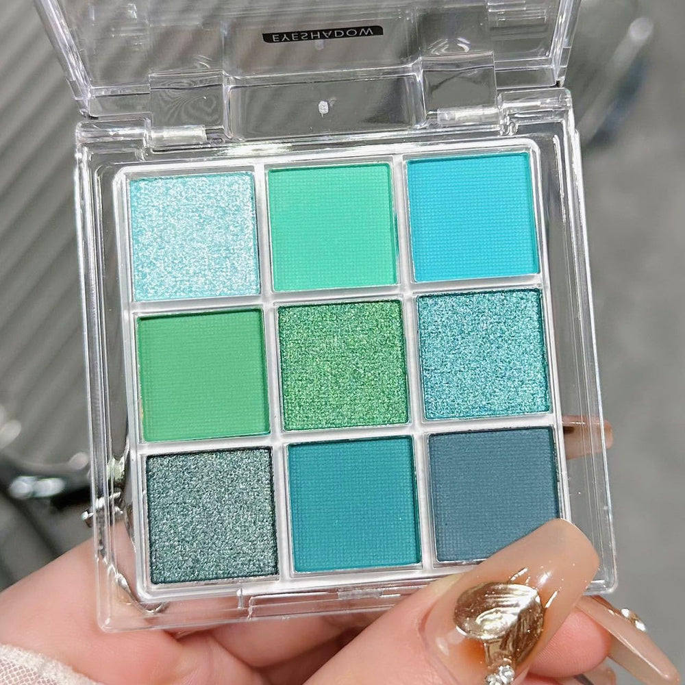 BAISEN DIARY Avocado Green Eyeshadow Palette shimmer shades close-up elevate festive glow