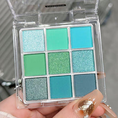 BAISEN DIARY Avocado Green Eyeshadow Palette shimmer shades close-up elevate festive glow