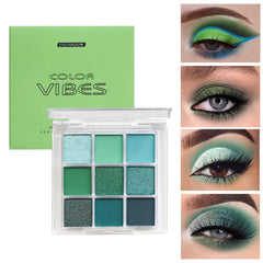 BAISEN DIARY Avocado Green Eyeshadow Palette swatches show rich pigments for bold looks