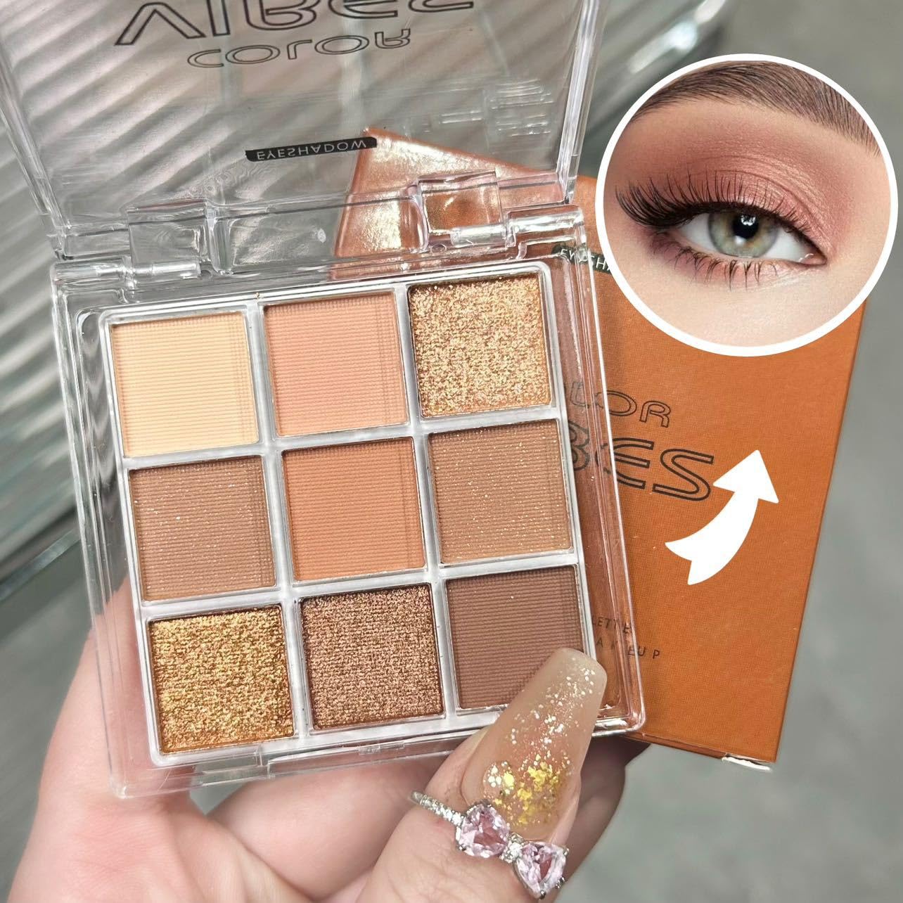 BAISEN DIARY copper glitter for vibrant lid interest.