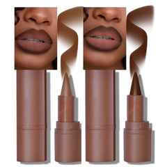 BAISEN DIARY Gradient Lip Liner Lipstick Duo Milk Tea defines lips with precise contour.