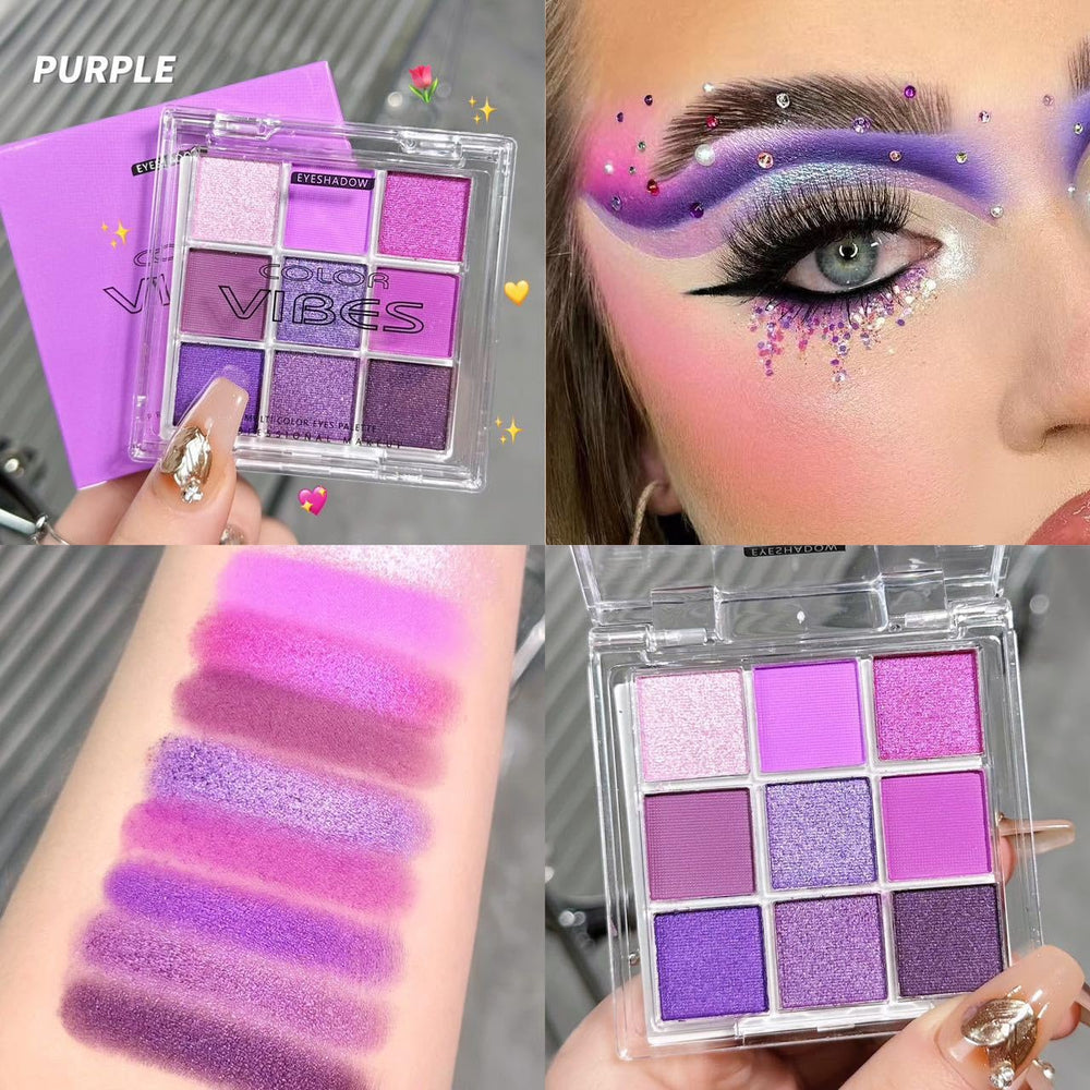 BAISEN DIARY 9-colors palette supports soft-to-bold looks in minutes.
