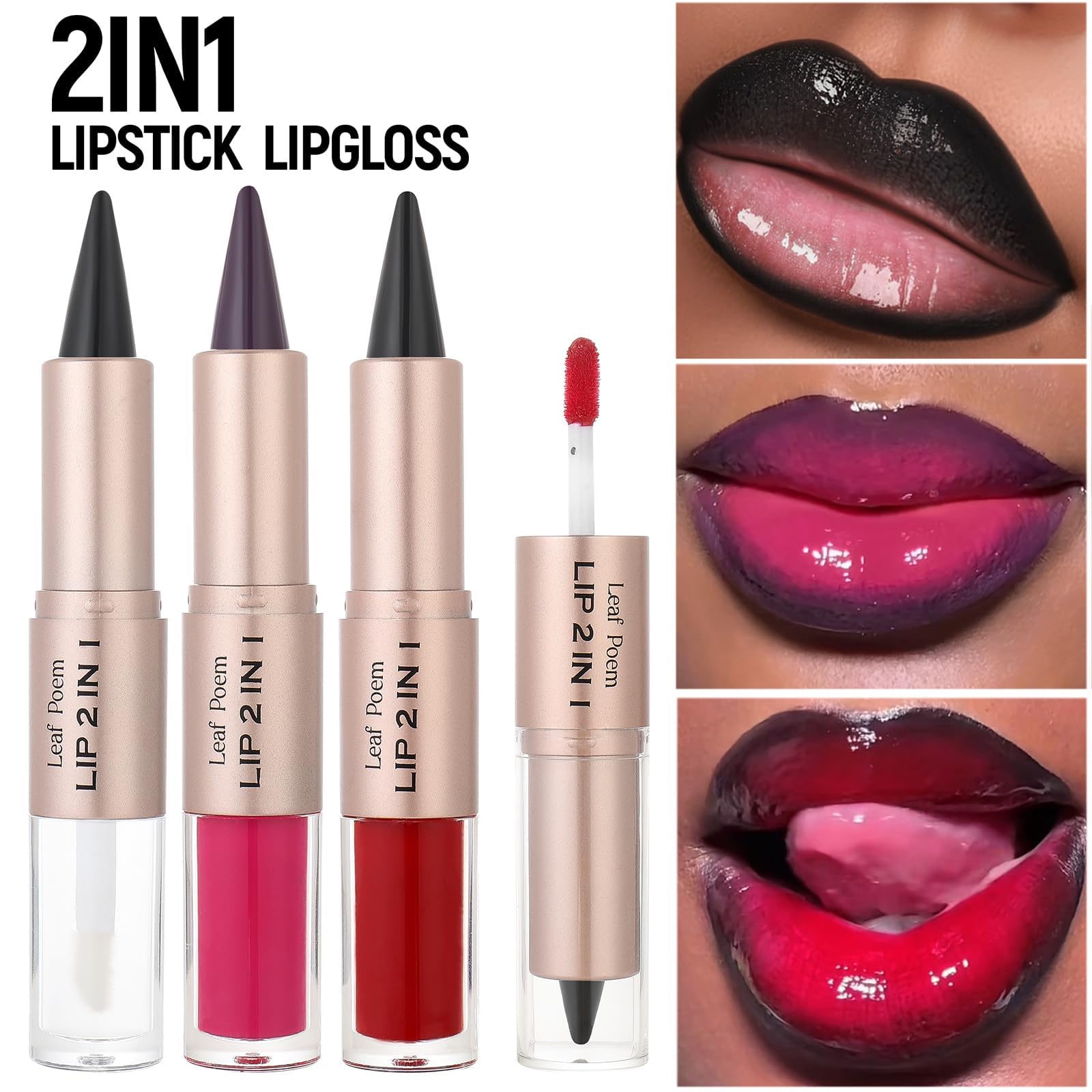 Close-up of BAISEN DIARY matte lip liner shaping defined lips.