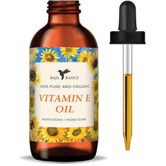 Baja Basics Organic Vitamin E Oil bottle for quick hydration and radiant skin.