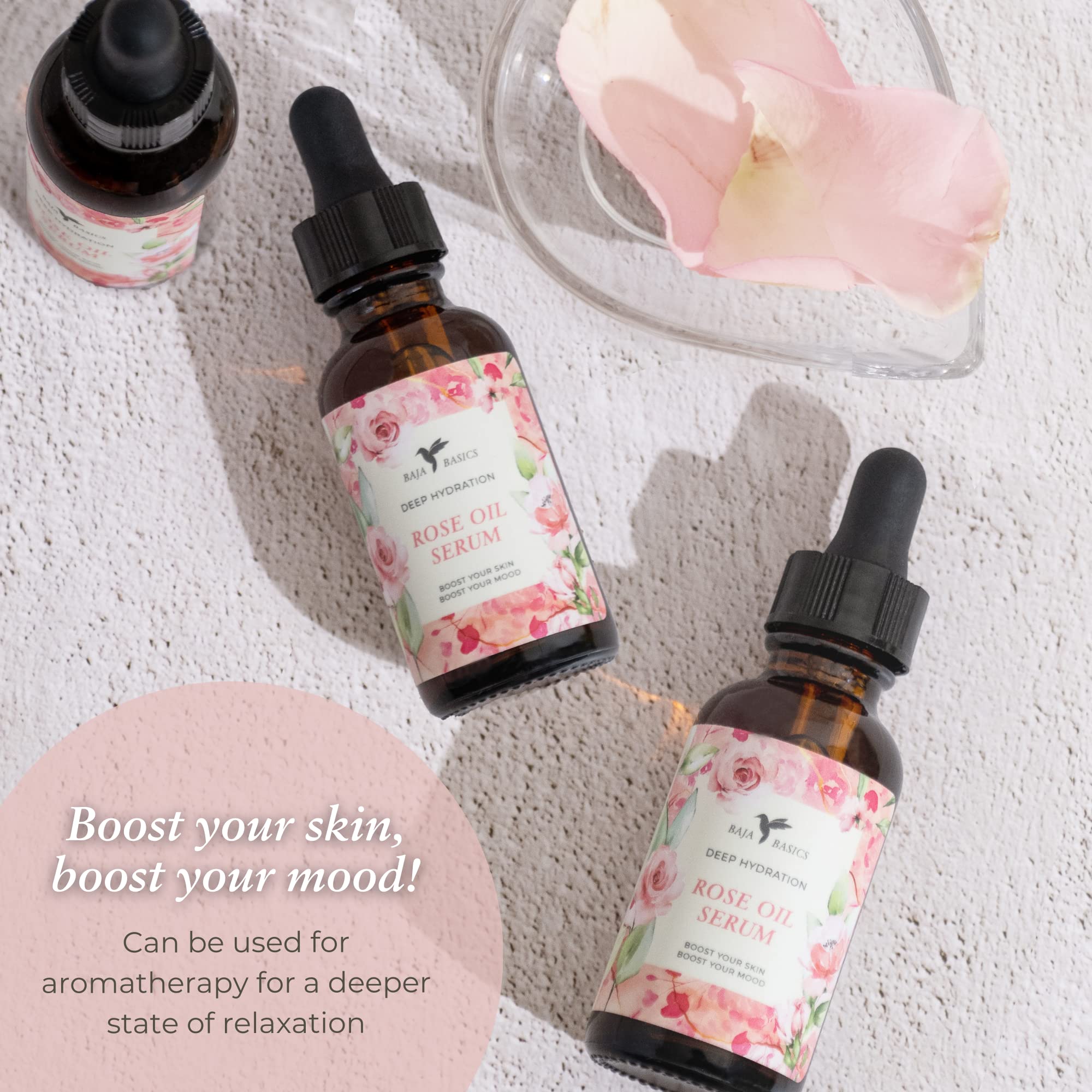 Baja Basics Rose Oil as cuticle oil softens nails and improves look
