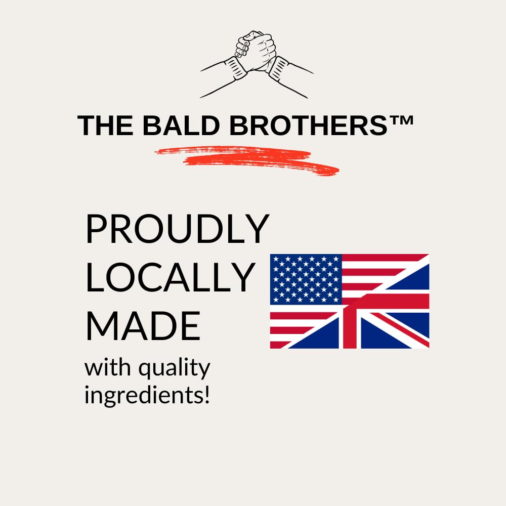 The Bald Brothers packaging design communicates premium natural ingredients.