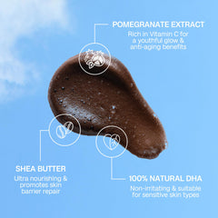 Bali Body Deep Violet Mousse for face and body delivers a glow without orange.
